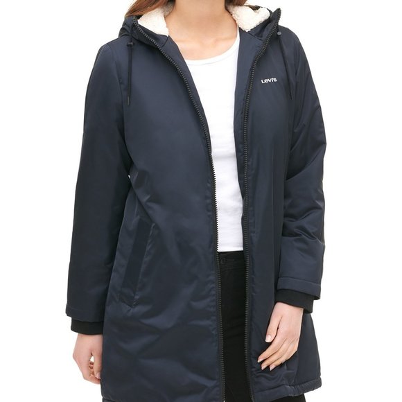 Levi's Women's Long Coaches Jacket with Soft Sherp